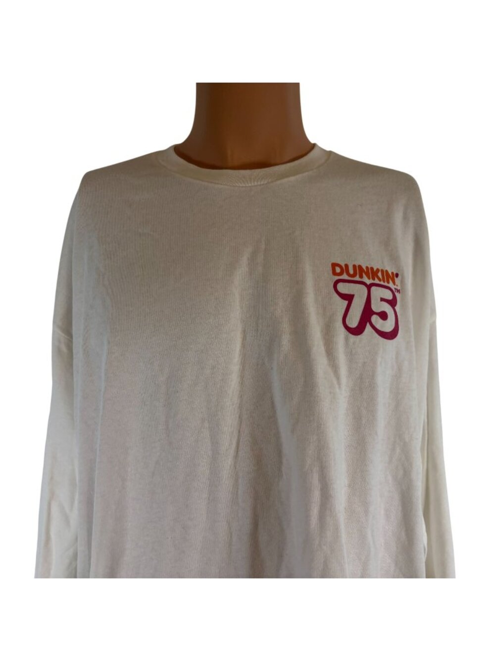 Dunkin Donuts T Shirt Mens Size 2XL White 75h Anniversary Coffee